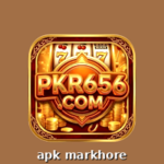 PKR656 gaming logo with golden slot machine design and coins, featuring apk markhore branding in footerSelect 84 more words to run Humanizer.